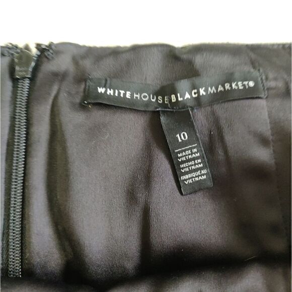 WHBM WHITE HOUSE BLACK MARKET BLUE BLACK CAREER SKIRT SIZE 10 - Picture 8 of 8